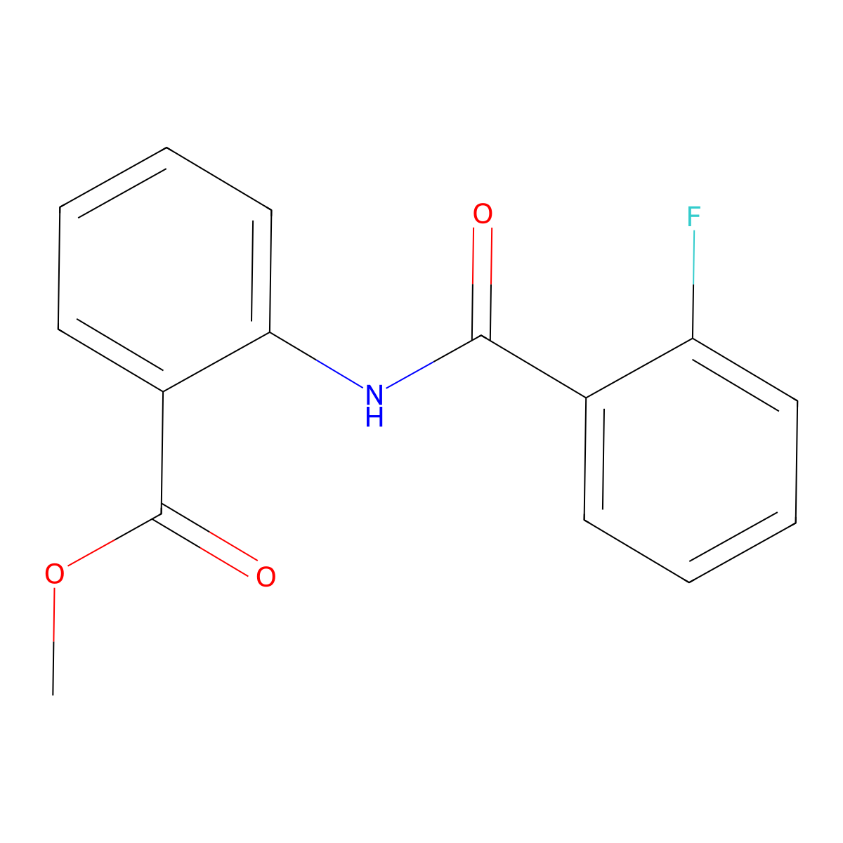 Methyl 2-(2-fluorobenzamido)benzoate molecular structure, CAS 75541-67-2