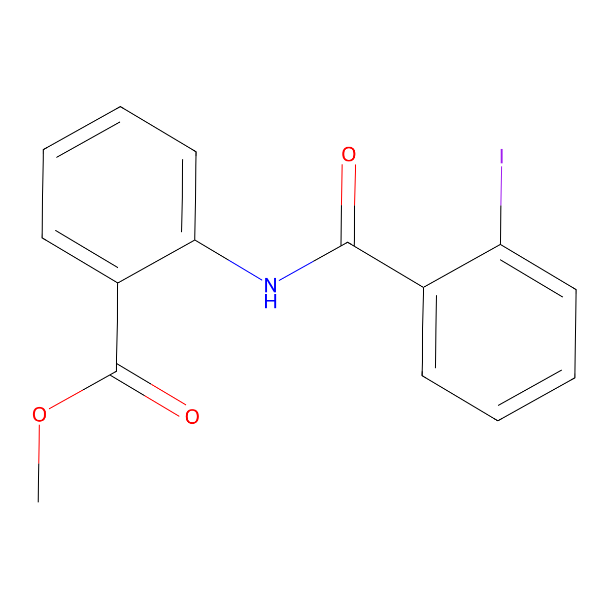 Methyl 2-[(2-iodobenzoyl)amino]benzoate molecular structure, CAS 75541-70-7