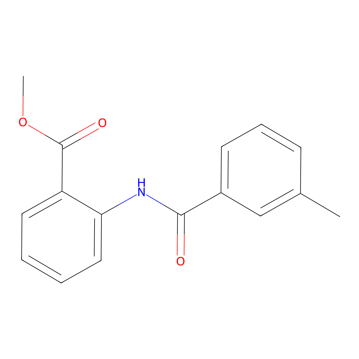Methyl 2-[(3-methylbenzoyl)amino]benzoate molecular structure, CAS 75541-73-0