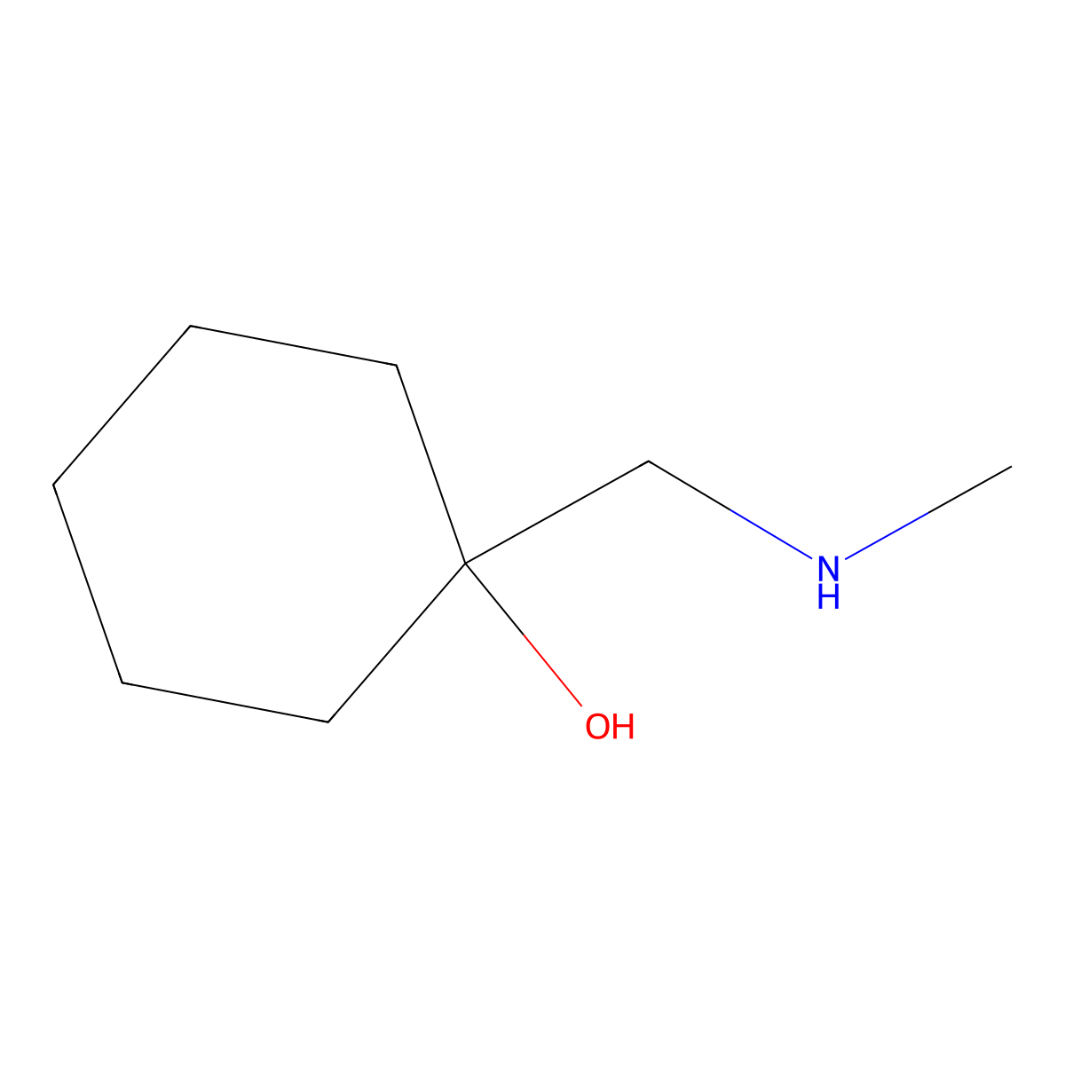 1-[(Methylamino)methyl]cyclohexanol molecular structure, CAS 75541-95-6