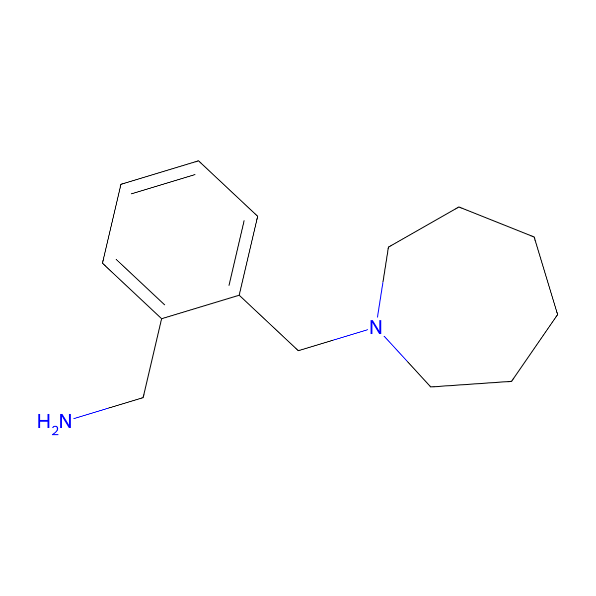 [2-(Azepan-1-ylmethyl)phenyl]methanamine molecular structure, CAS 75545-79-8