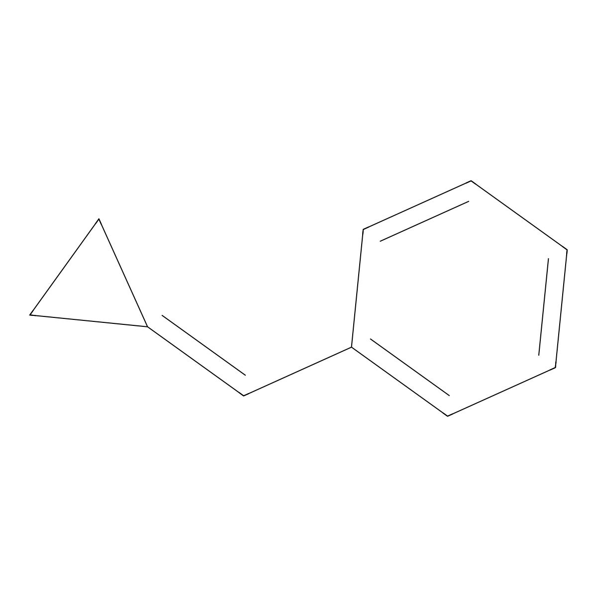 Benzene, (cyclopropylidenemethyl)- molecular structure, CAS 7555-67-1