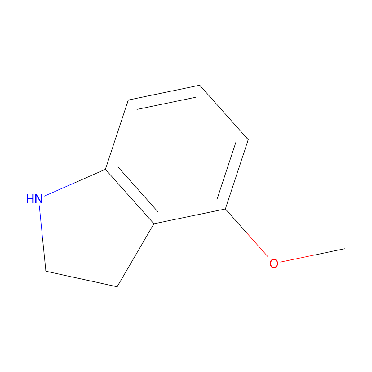 4-methoxy-2,3-dihydro-1H-indole molecular structure, CAS 7555-94-4
