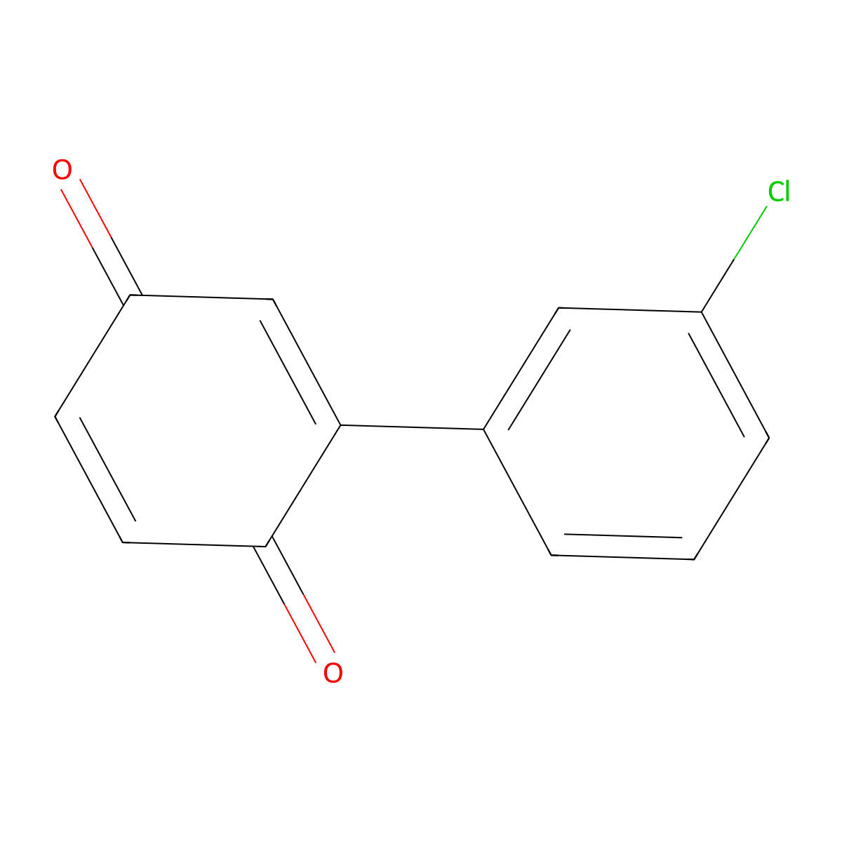 2-(3-Chlorophenyl)cyclohexa-2,5-diene-1,4-dione molecular structure, CAS 75552-46-4
