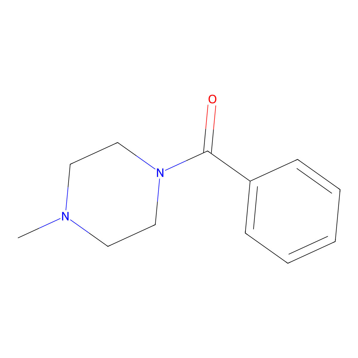 (4-Methyl-1-piperazinyl)phenylmethanone molecular structure, CAS 7556-56-1
