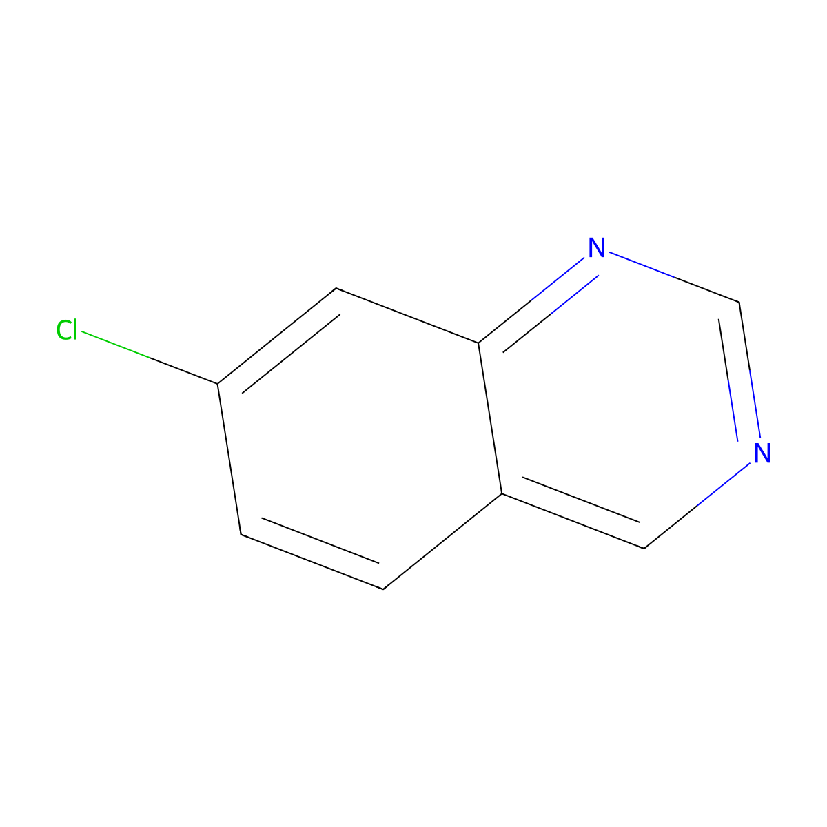 7-Chloroquinazoline molecular structure, CAS 7556-99-2