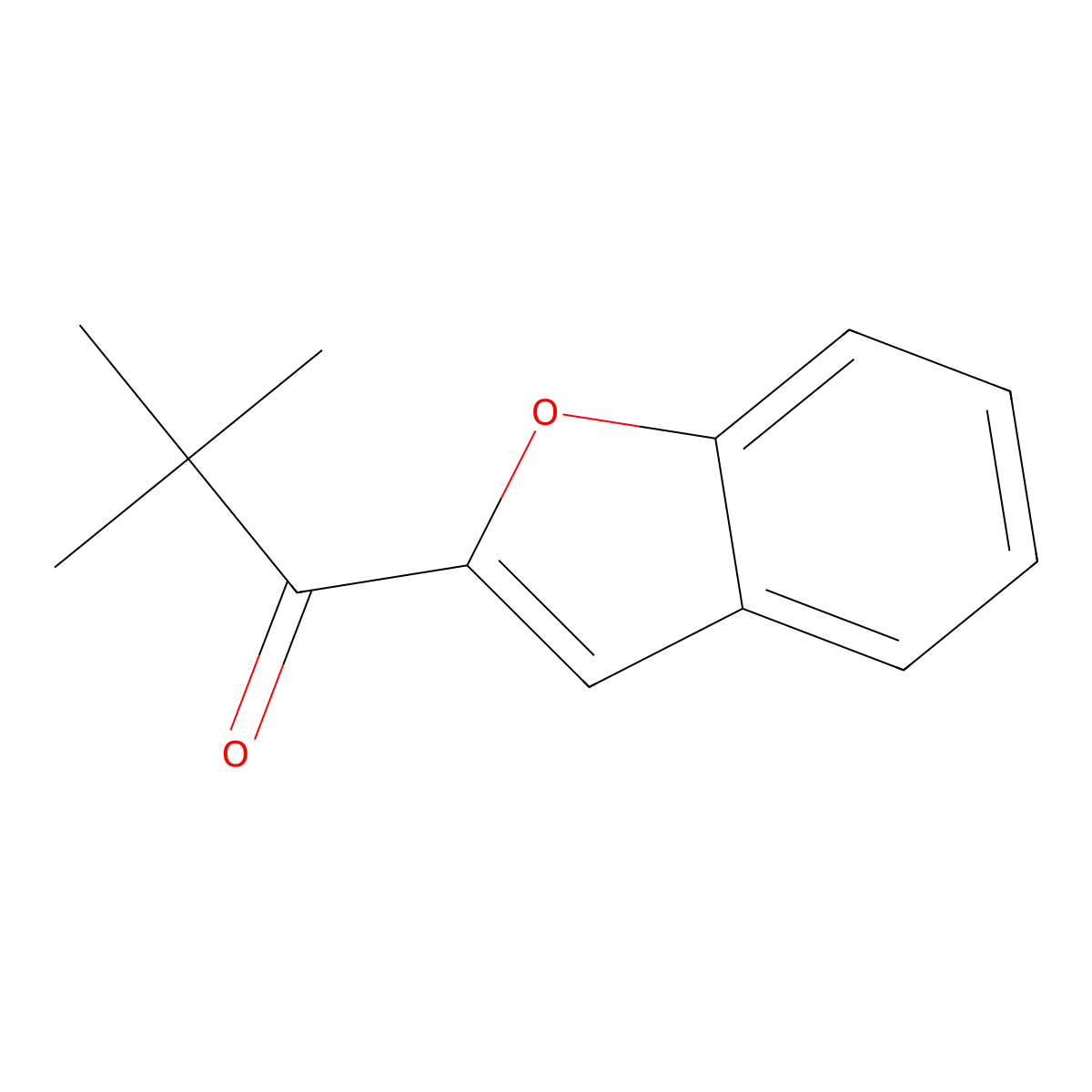 1-(1-Benzofuran-2-yl)-2,2-dimethylpropan-1-one molecular structure, CAS 75566-46-0