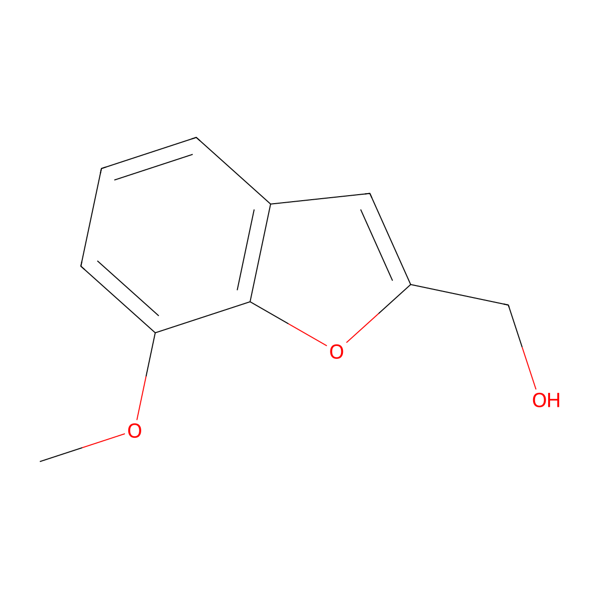 (7-Methoxy-1-benzofuran-2-yl)methanol molecular structure, CAS 75566-54-0
