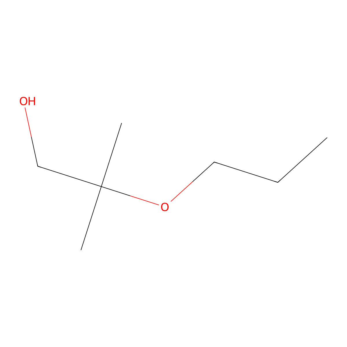 2-Methyl-2-propoxypropan-1-ol molecular structure, CAS 75567-11-2