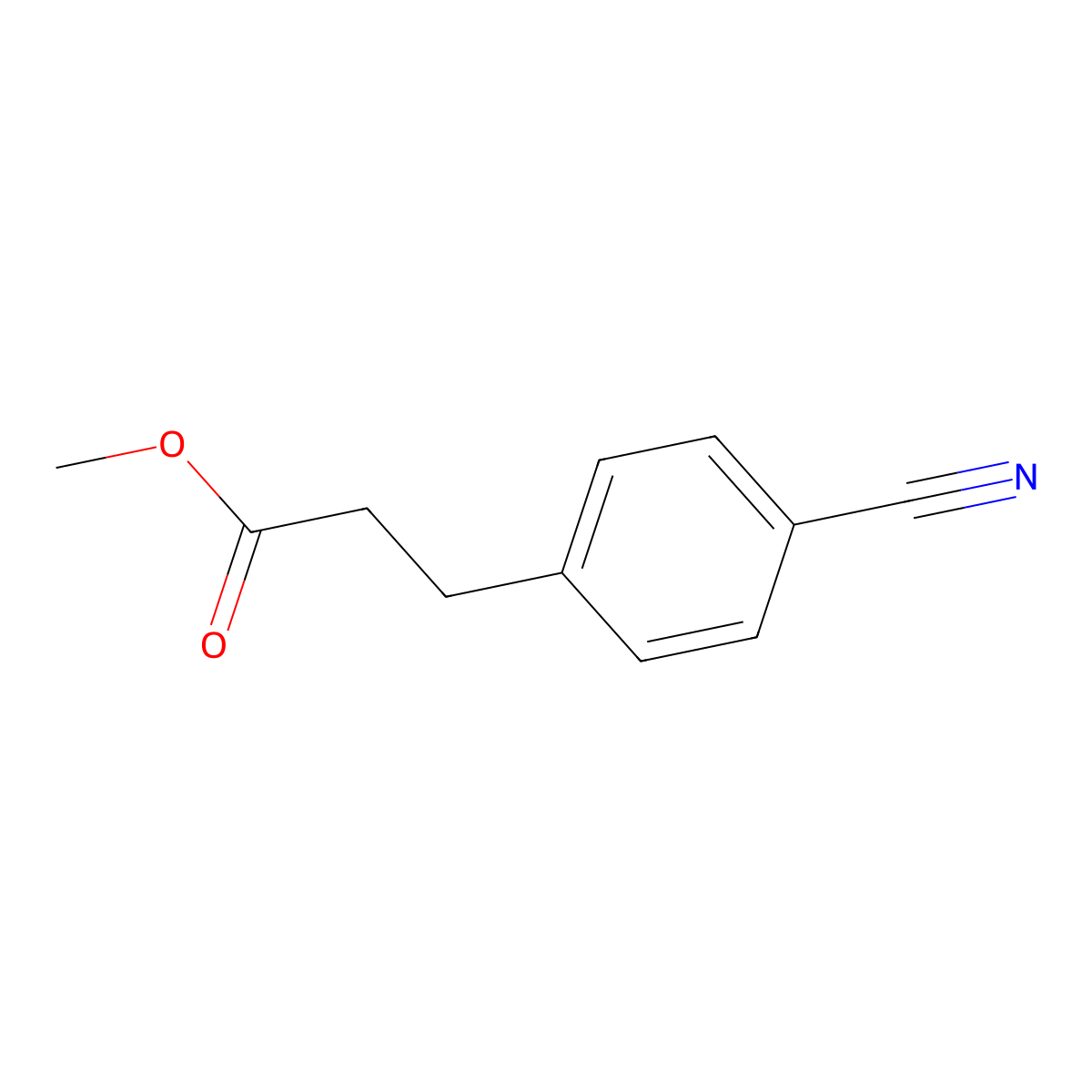 Methyl 3-(4-cyanophenyl)propanoate molecular structure, CAS 75567-85-0