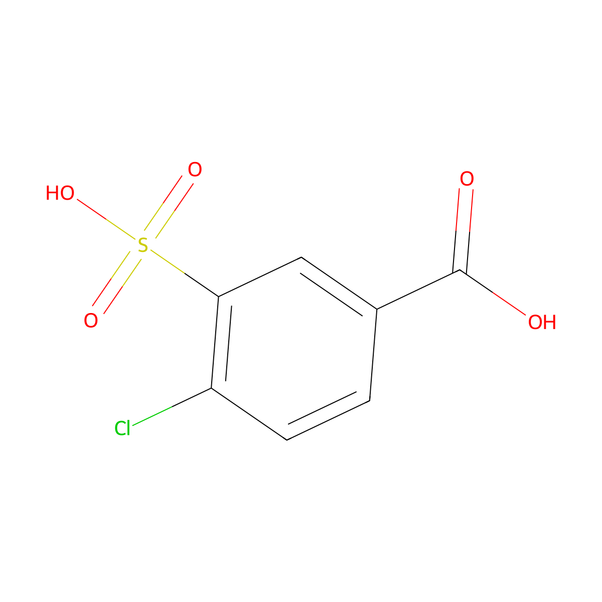 4-Chloro-3-sulfobenzoic acid molecular structure, CAS 755698-62-5