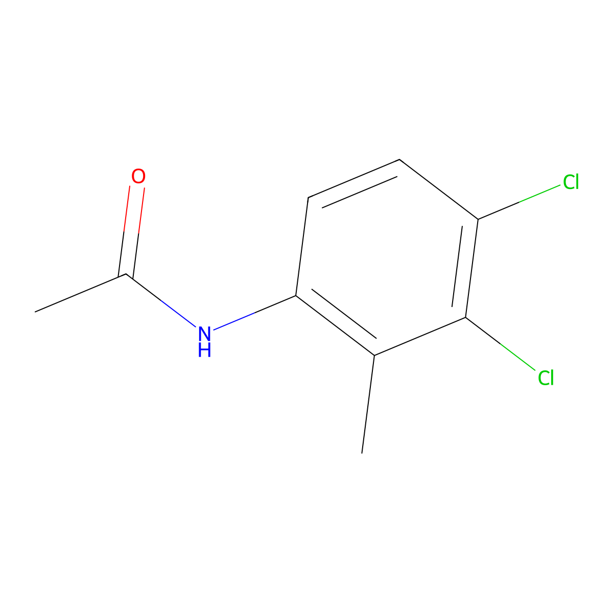 N-(3,4-dichloro-2-methylphenyl)acetamide molecular structure, CAS 75570-95-5
