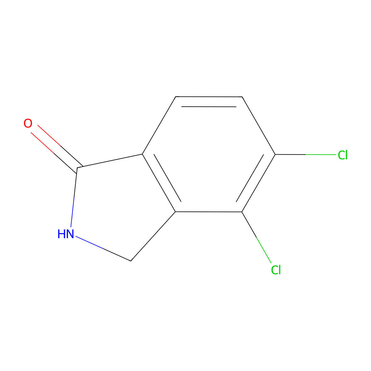 4,5-dichloro-2,3-dihydro-1H-isoindol-1-one molecular structure, CAS 75570-99-9