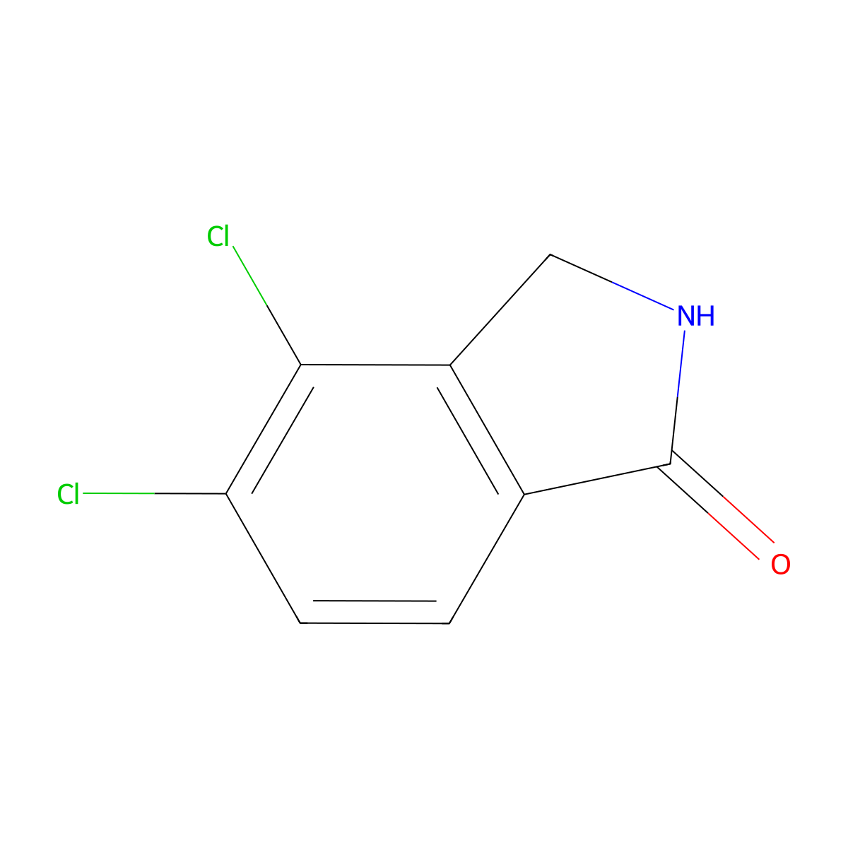 4,5-dichloro-2,3-dihydro-1H-isoindol-1-one molecular structure, CAS 75570-99-9