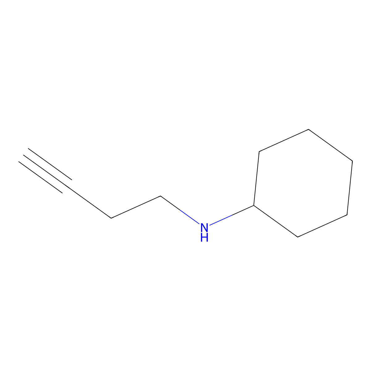 N-(But-3-YN-1-YL)cyclohexanamine molecular structure, CAS 755715-40-3