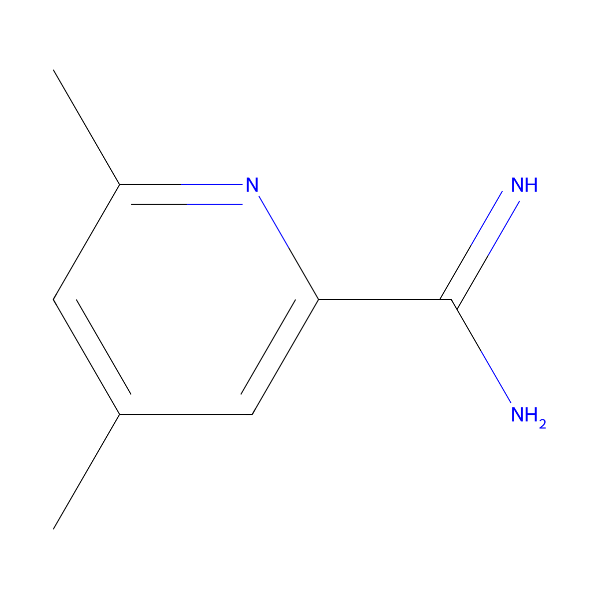 2-Pyridinecarboximidamide, 4,6-dimethyl- molecular structure, CAS 755716-48-4