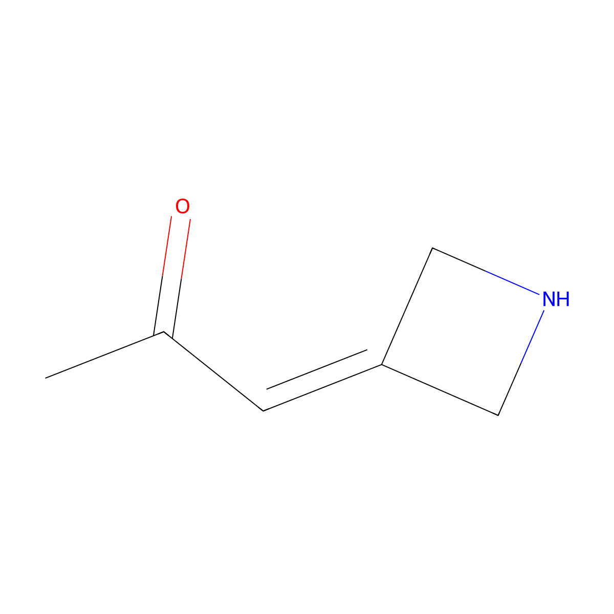 1-(Azetidin-3-ylidene)propan-2-one molecular structure, CAS 755733-98-3