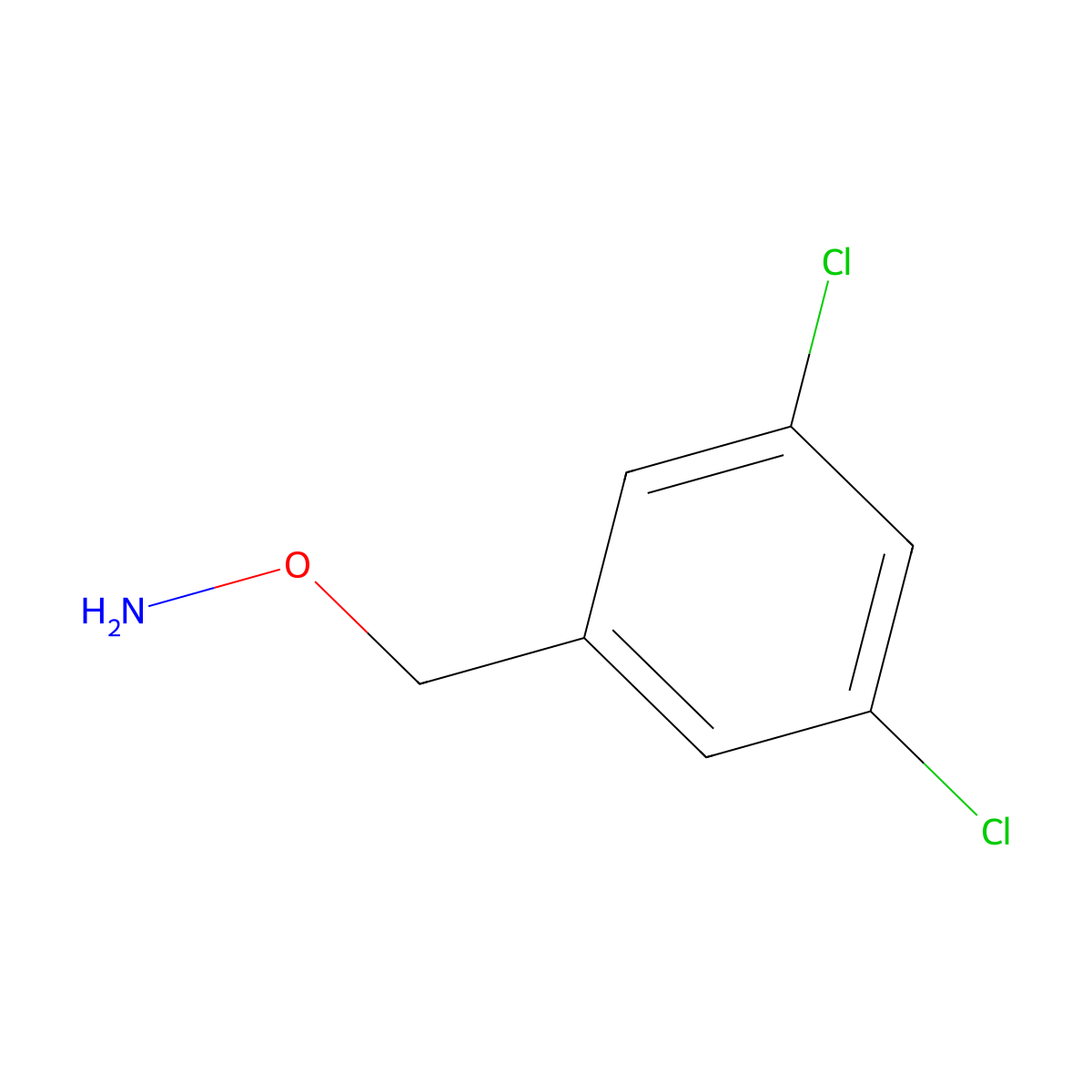 O-[(3,5-dichlorophenyl)methyl]hydroxylamine molecular structure, CAS 755740-10-4
