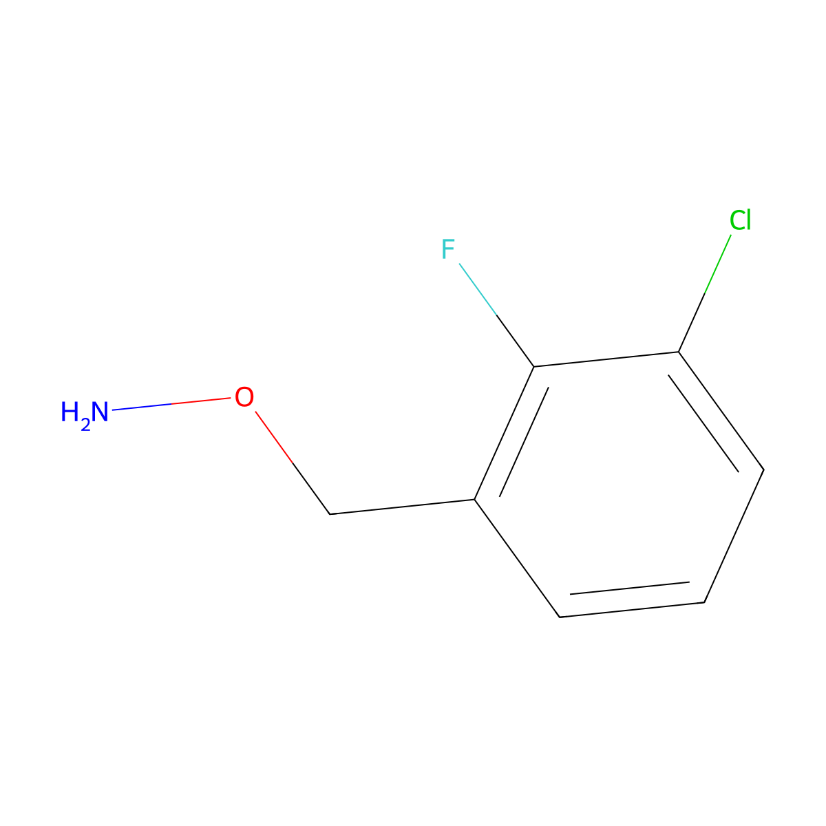O-[(3-chloro-2-fluorophenyl)methyl]hydroxylamine molecular structure, CAS 755742-95-1