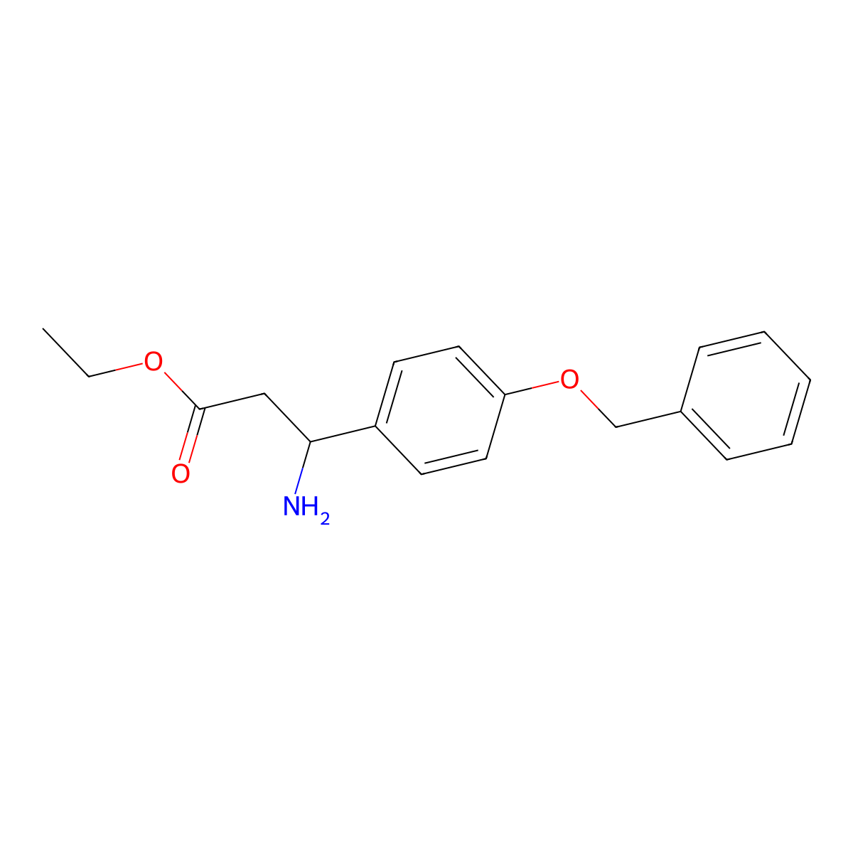 Ethyl 3-amino-3-[4-(benzyloxy)phenyl]propanoate molecular structure, CAS 755749-52-1