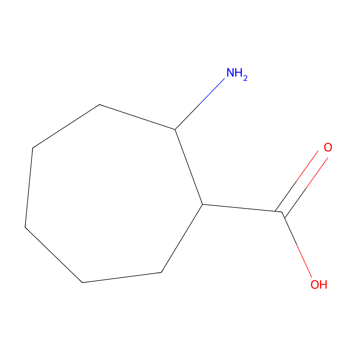 (1S,2R)-2-aminocycloheptane-1-carboxylic acid molecular structure, CAS 755749-93-0