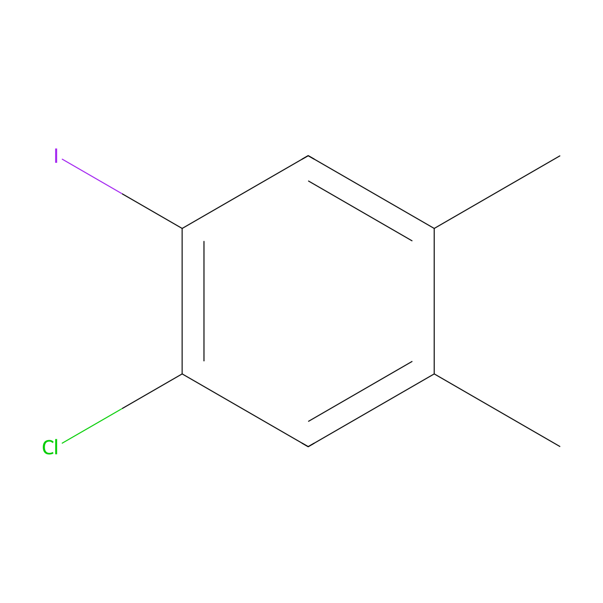 1-Chloro-2-iodo-4,5-dimethylbenzene molecular structure, CAS 755758-89-5