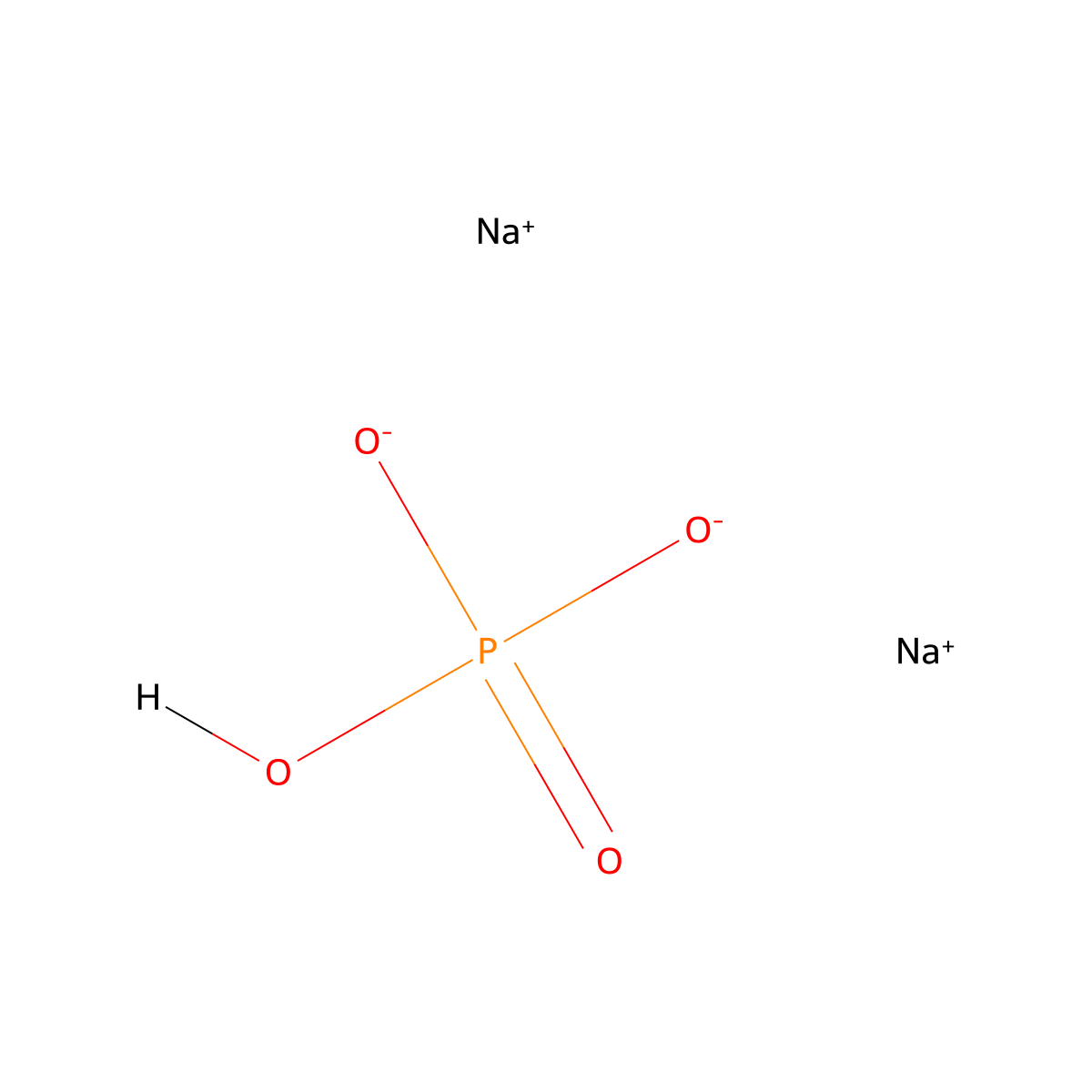 Sodium Phosphate, Dibasic molecular structure, CAS 7558-79-4