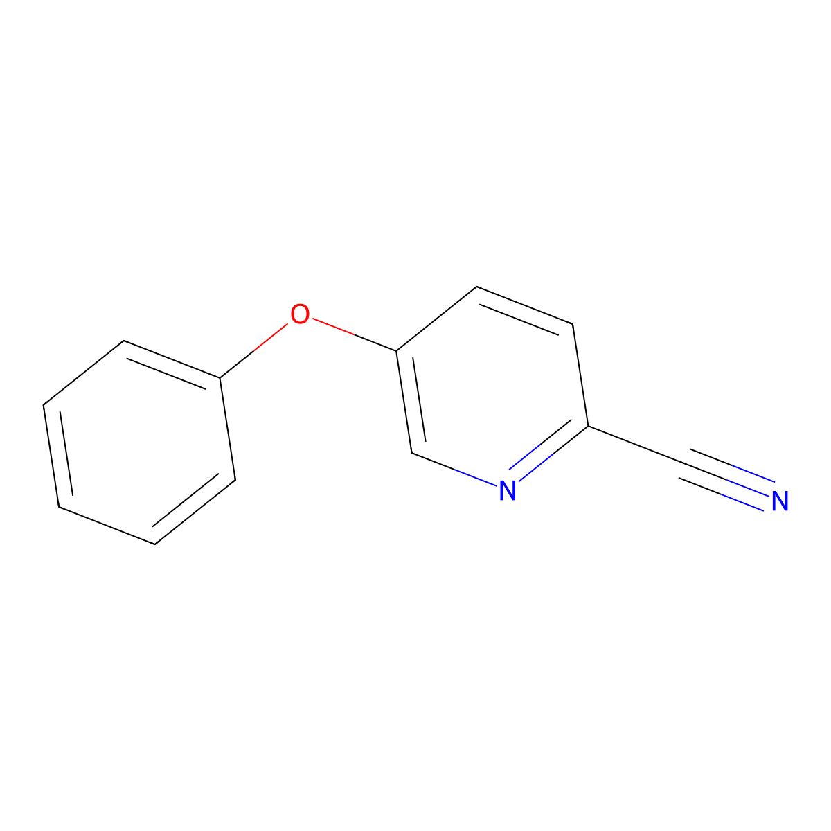5-Phenoxypyridine-2-carbonitrile molecular structure, CAS 75580-03-9