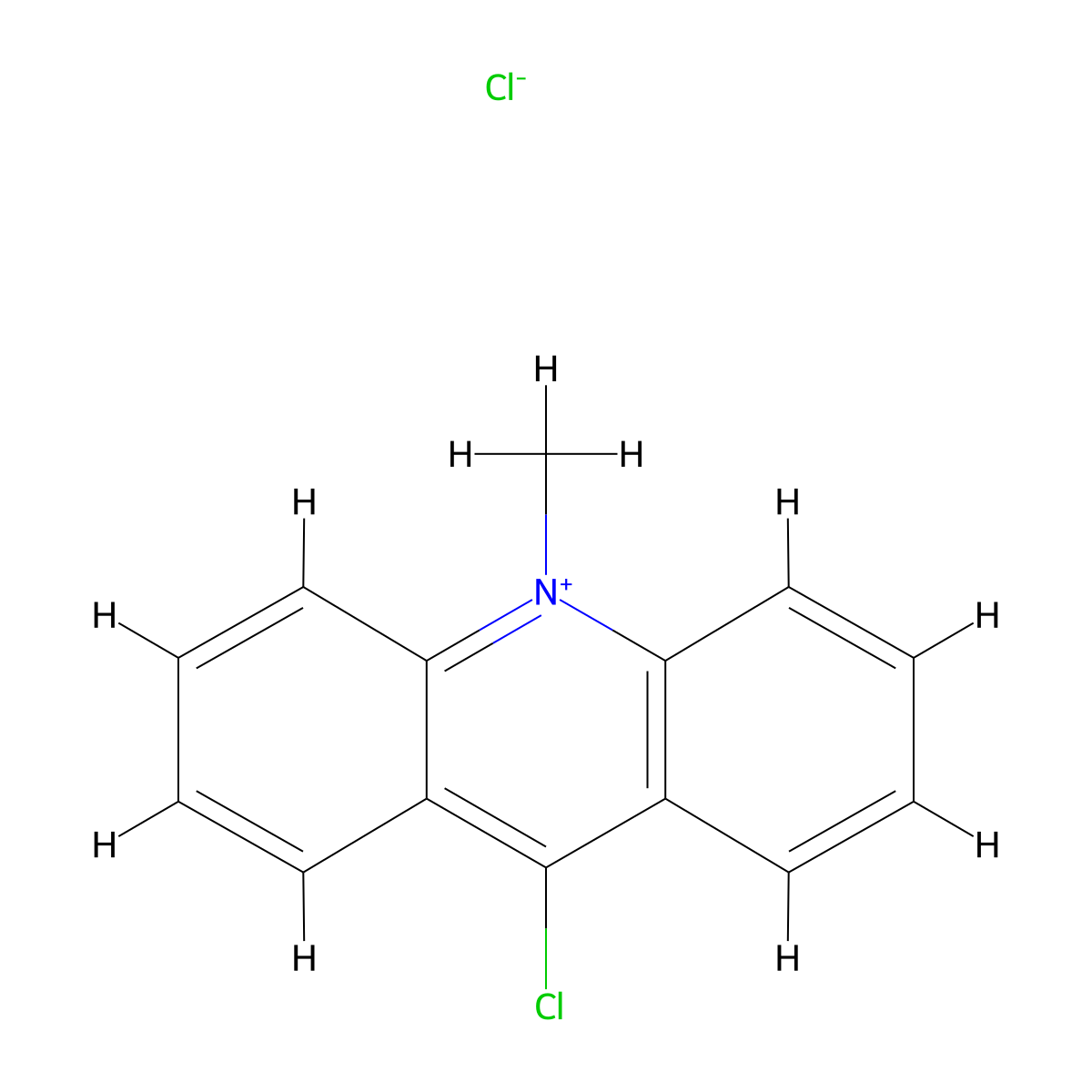 9-Chloro-10-methylacridinium chloride molecular structure, CAS 75586-67-3