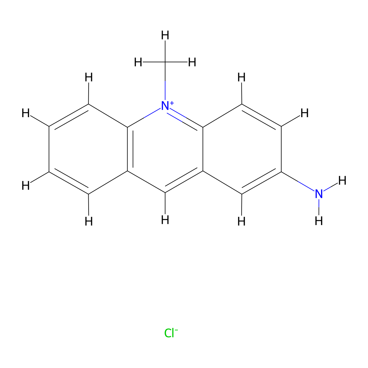 2-Amino-10-methylacridinium chloride molecular structure, CAS 75586-69-5