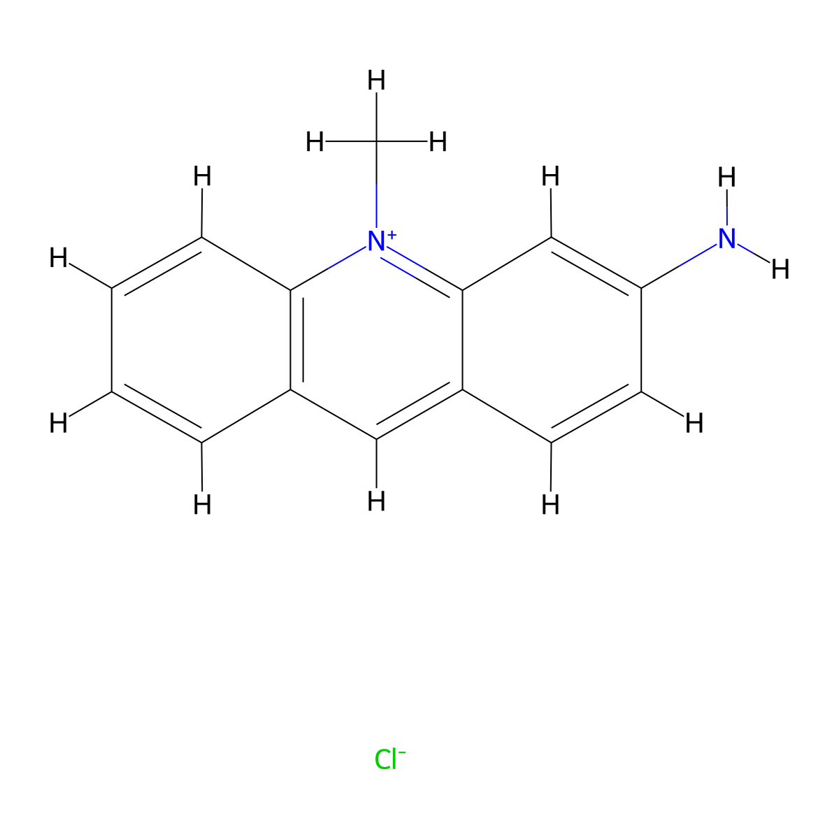3-Amino-10-methylacridinium chloride molecular structure, CAS 75586-70-8