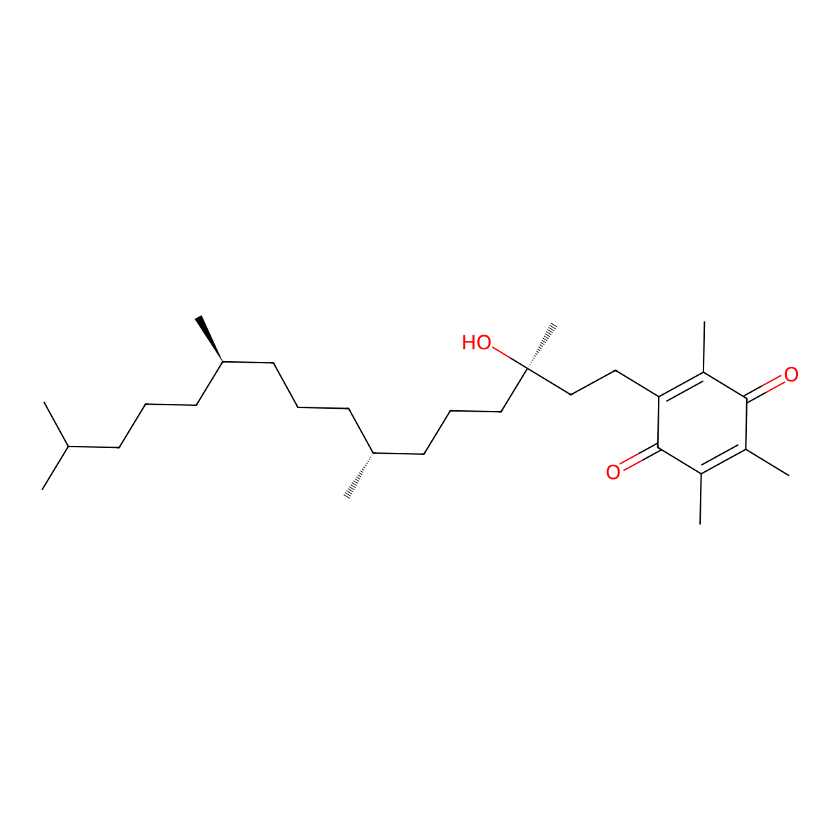 Tocopherol quinone molecular structure, CAS 7559-04-8