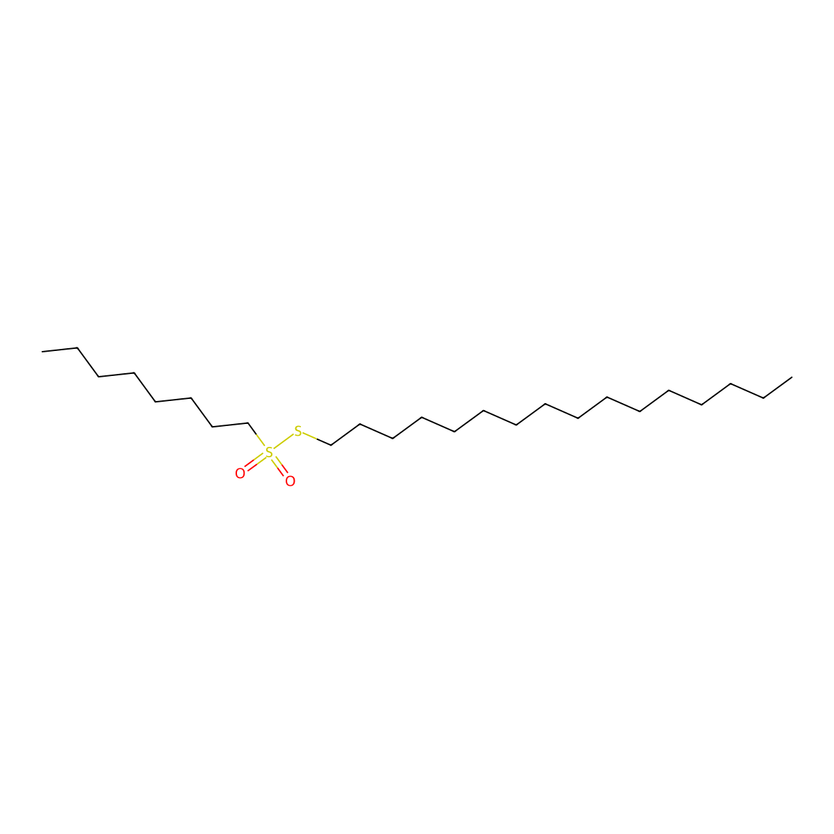 Octanesulfonic acid, thio-, S-hexadecyl ester molecular structure, CAS 7559-51-5