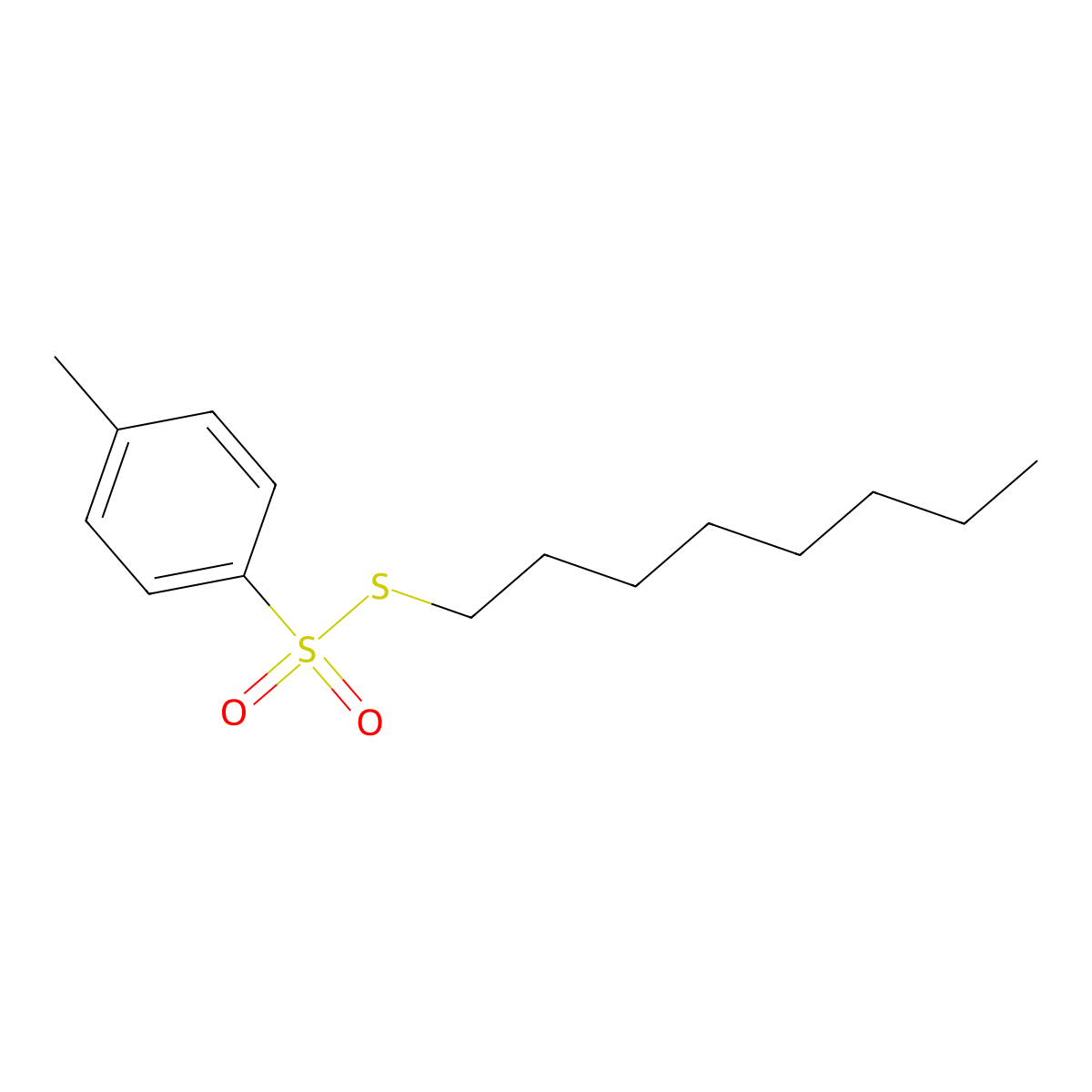 p-Toluenesulfonic acid, thio-, S-octyl ester molecular structure, CAS 7559-53-7