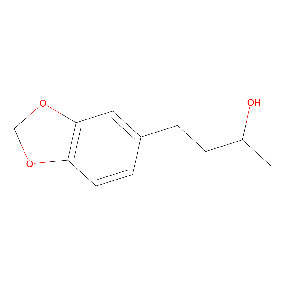 alpha-Methyl-1,3-benzodioxole-5-propanol molecular structure, CAS 75593-13-4
