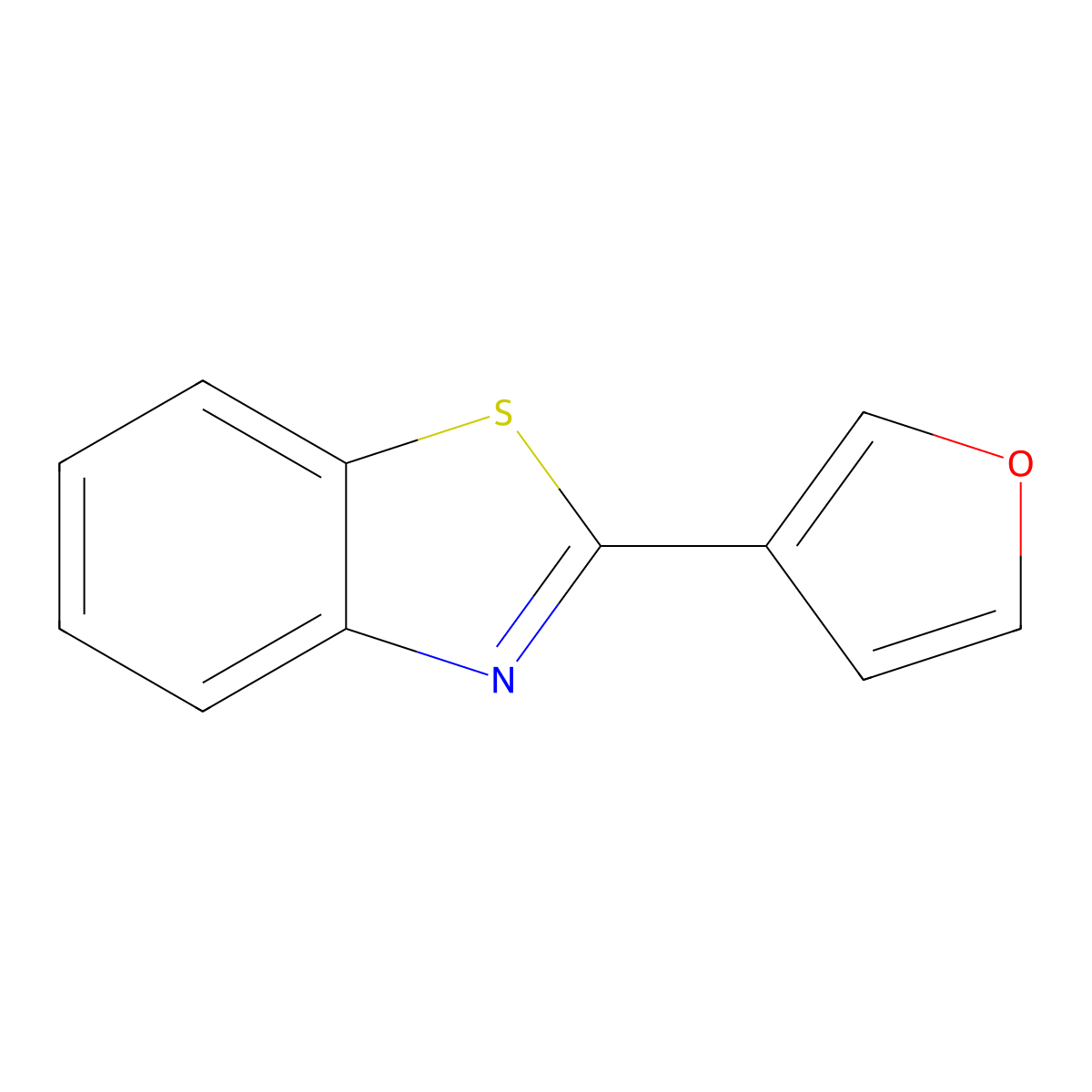 2-(Furan-3-yl)benzo[d]thiazole molecular structure, CAS 75596-14-4