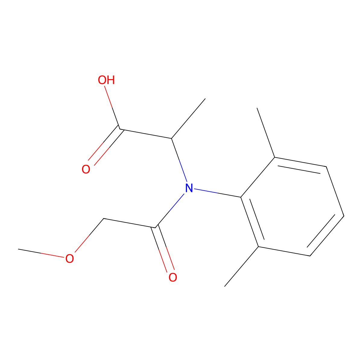 (S)-Metalaxyl acid molecular structure, CAS 75596-99-5