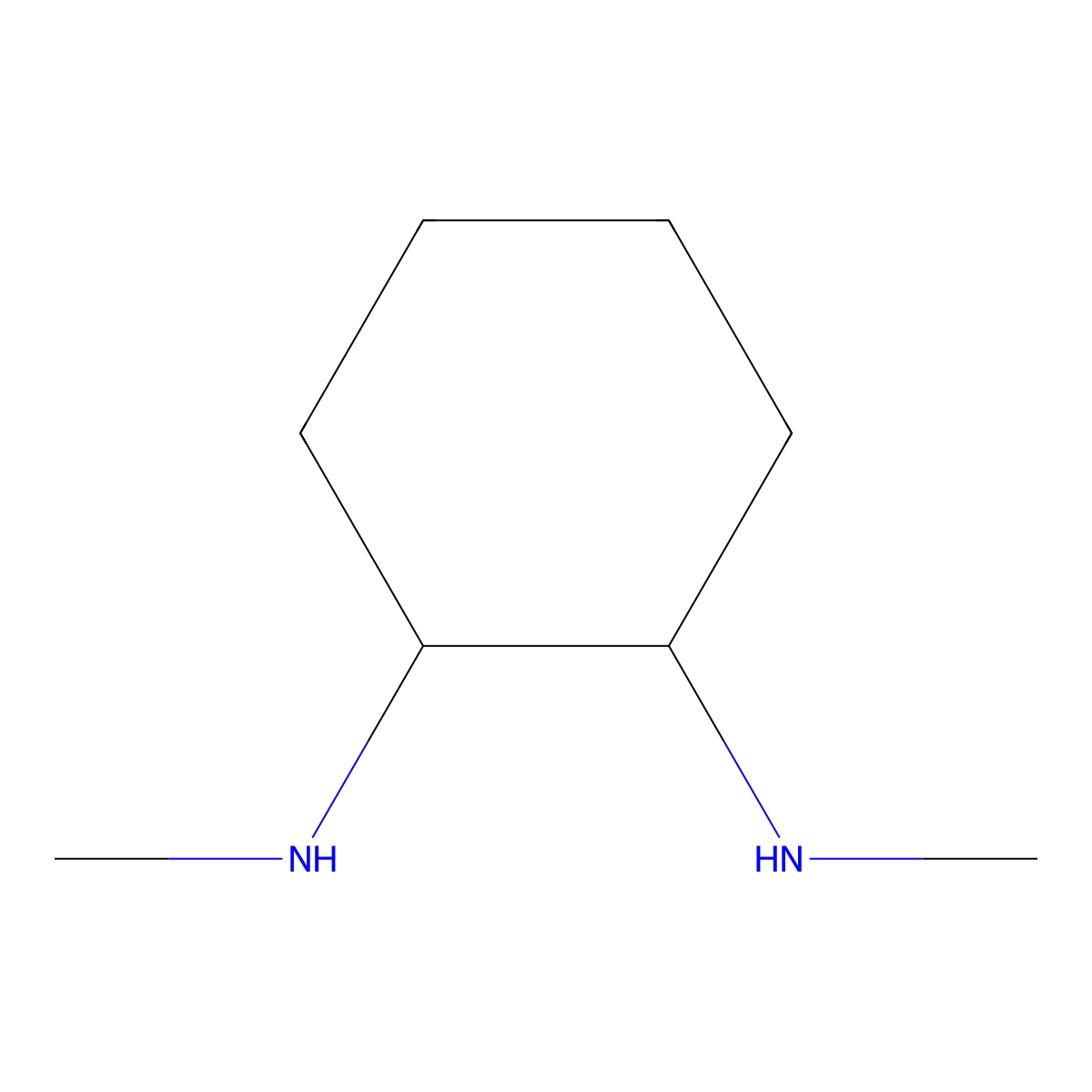 rac-(1R,2S)-N1,N2-dimethylcyclohexane-1,2-diamine molecular structure, CAS 75599-23-4