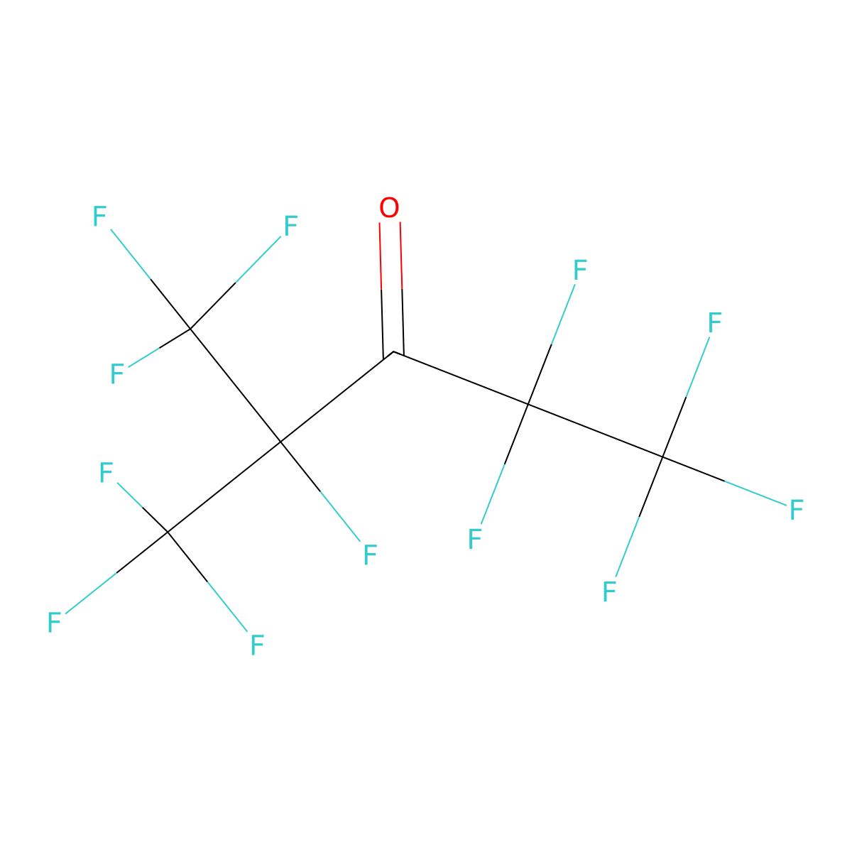 1,1,1,2,2,4,5,5,5-Nonafluoro-4-(trifluoromethyl)-3-pentanone molecular structure, CAS 756-13-8