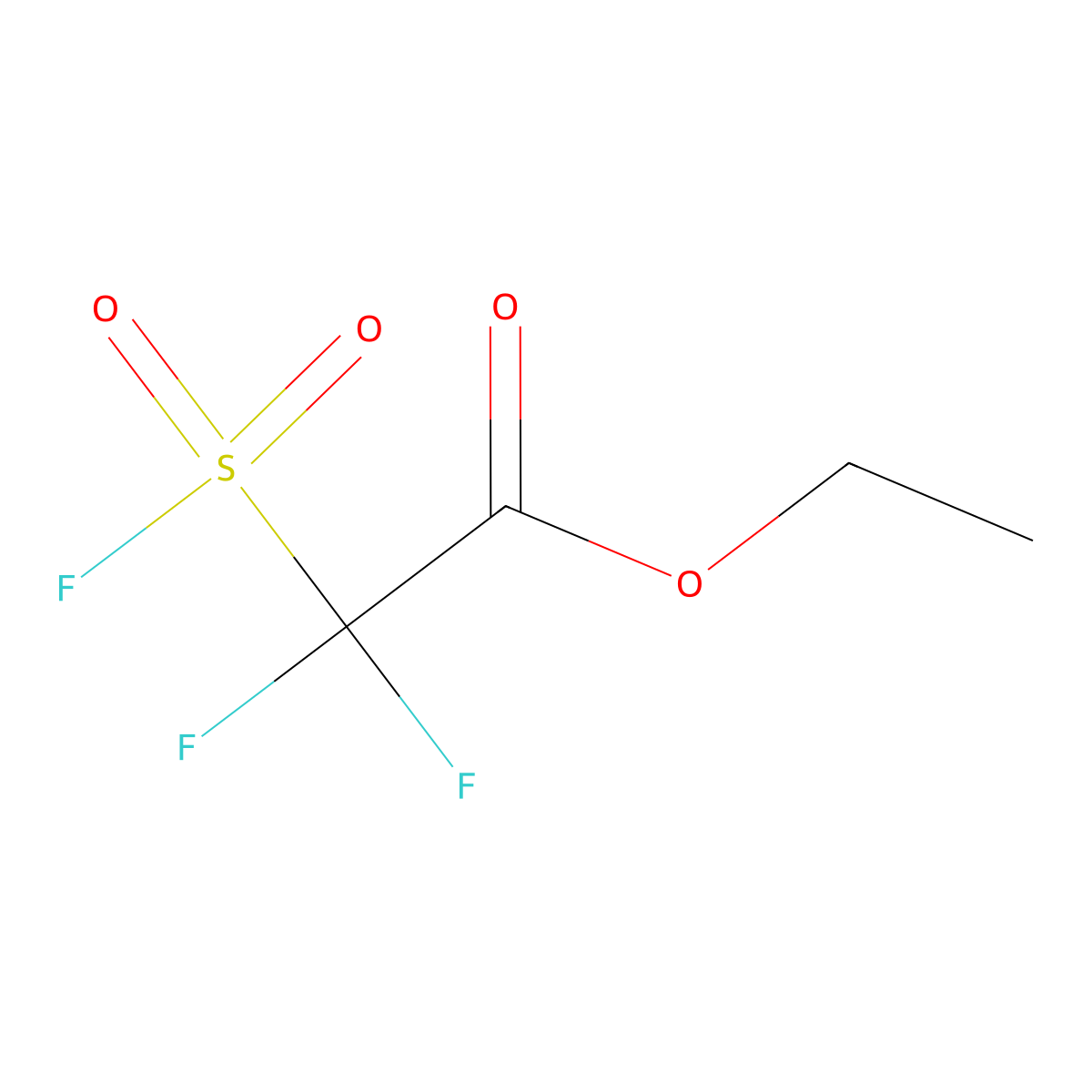Ethyl difluoro(fluorosulfonyl)acetate molecular structure, CAS 756-21-8