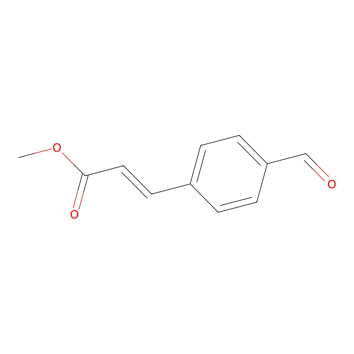 Methyl 3-(4-formylphenyl)-2-propenoate molecular structure, CAS 7560-50-1