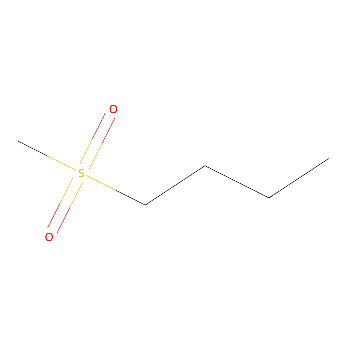 Butane, 1-(methylsulfonyl)- molecular structure, CAS 7560-59-0