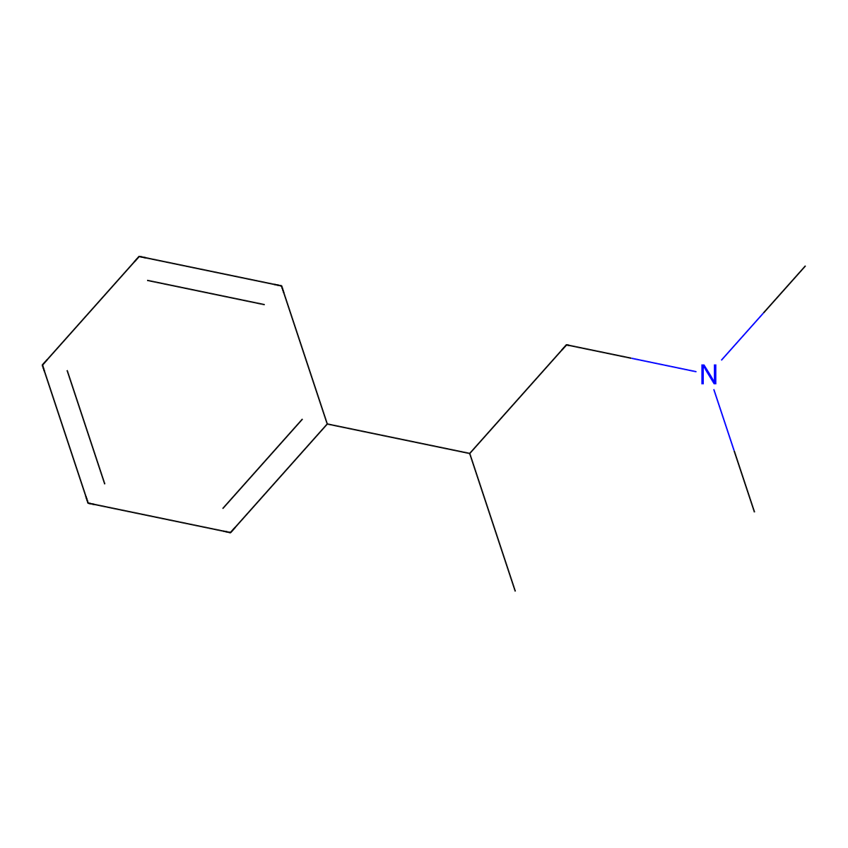 N,N-dimethyl-2-phenylpropan-1-amine molecular structure, CAS 7560-81-8