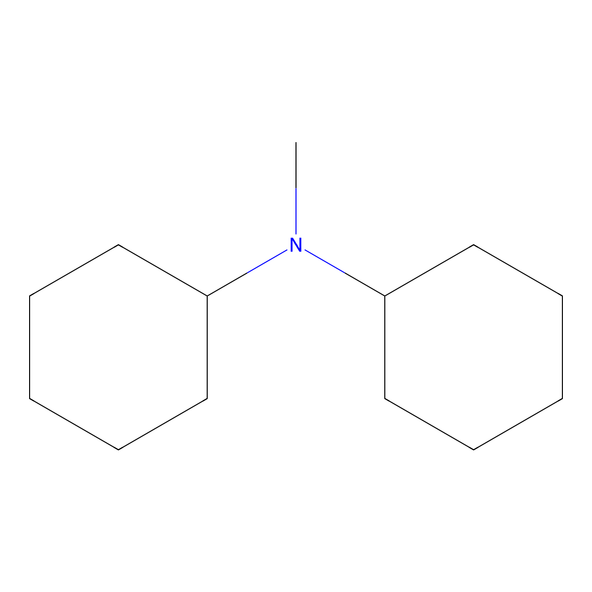 N-Methyl dicyclohexylamine molecular structure, CAS 7560-83-0