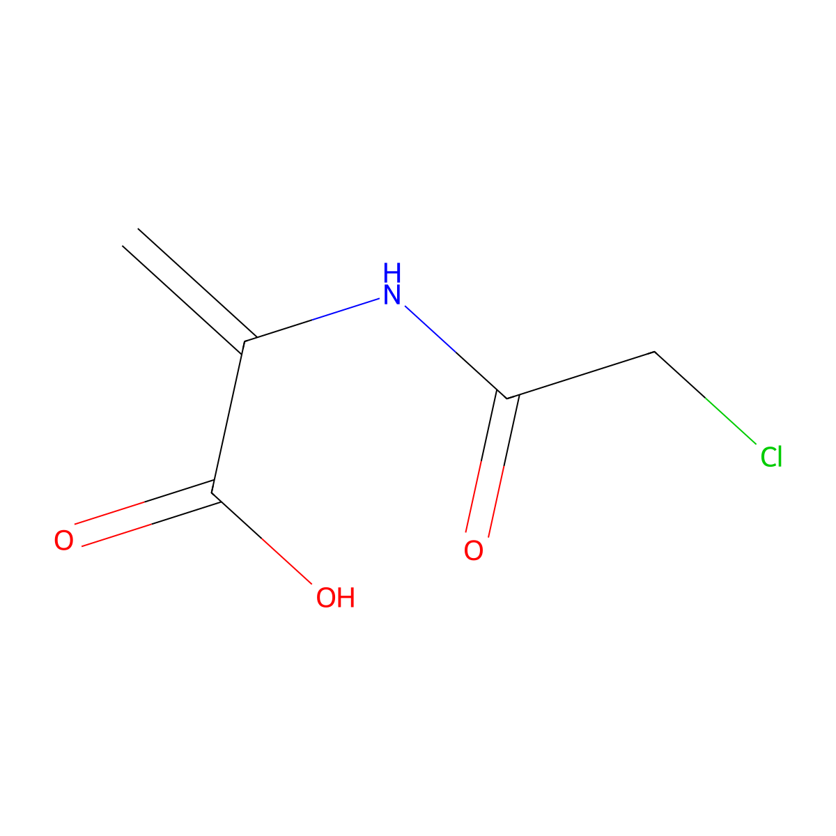 2-(2-Chloroacetamido)prop-2-enoic acid molecular structure, CAS 7560-99-8