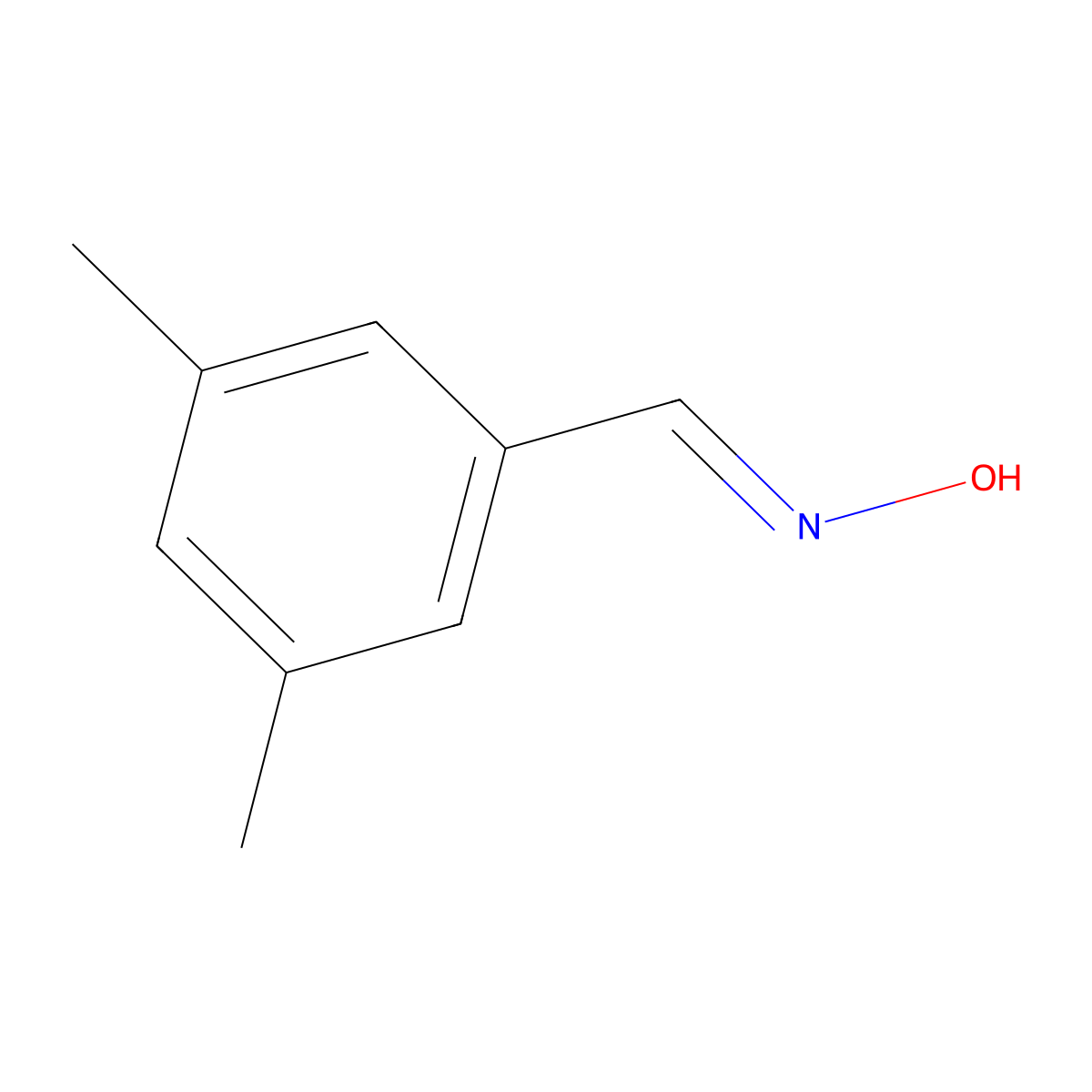 3,5-Dimethylbenzaldehyde oxime molecular structure, CAS 75601-36-4