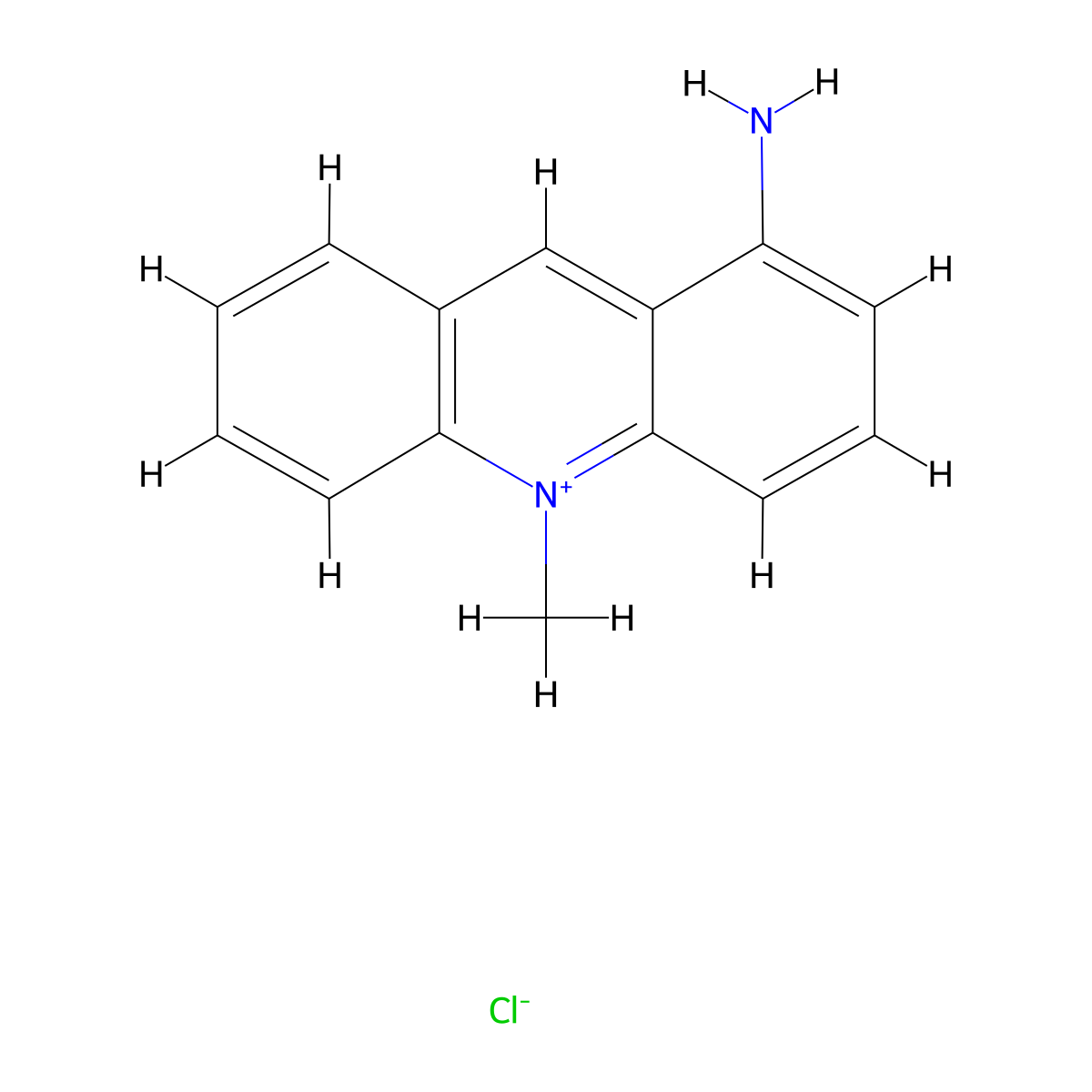 1-Amino-10-methylacridinium chloride molecular structure, CAS 75605-59-3