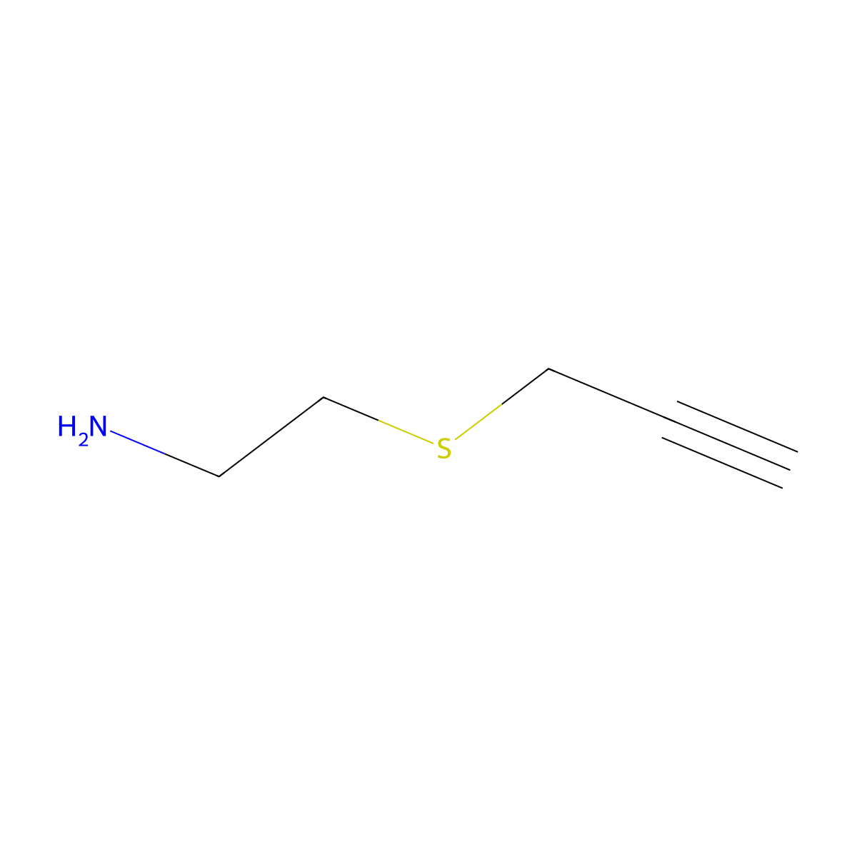Ethylamine, 2-(2-propynylthio)- molecular structure, CAS 75606-28-9