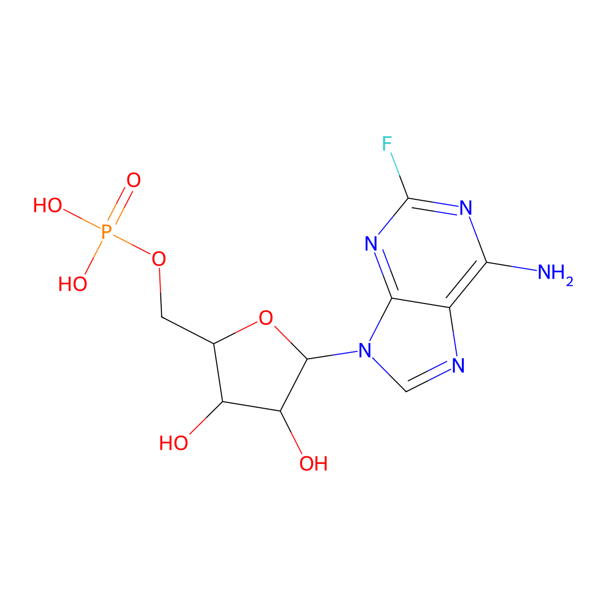 Fludarabine Phosphate molecular structure, CAS 75607-67-9