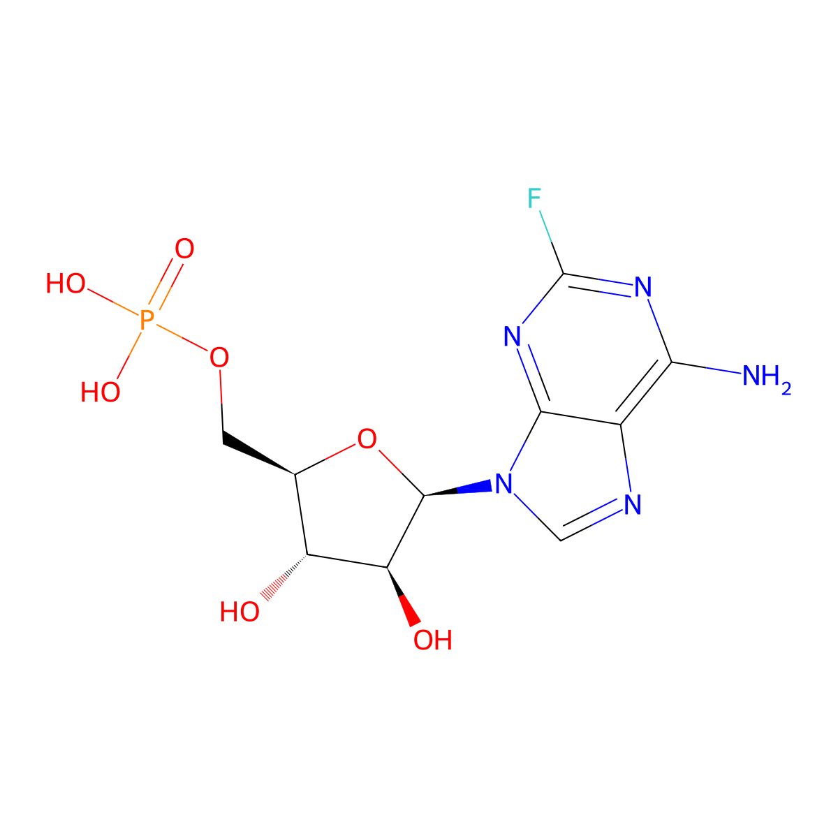 Fludarabine Phosphate molecular structure, CAS 75607-67-9